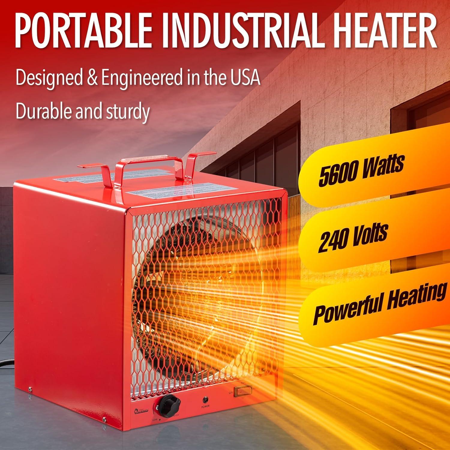 image:imageDR INFRARED HEATER DR988 240V Electric Industrial Garage Workshop Warehouse Construction Heater 5600W Thermostat 37113 F Portable Wall Ceiling Mount5600 Watts