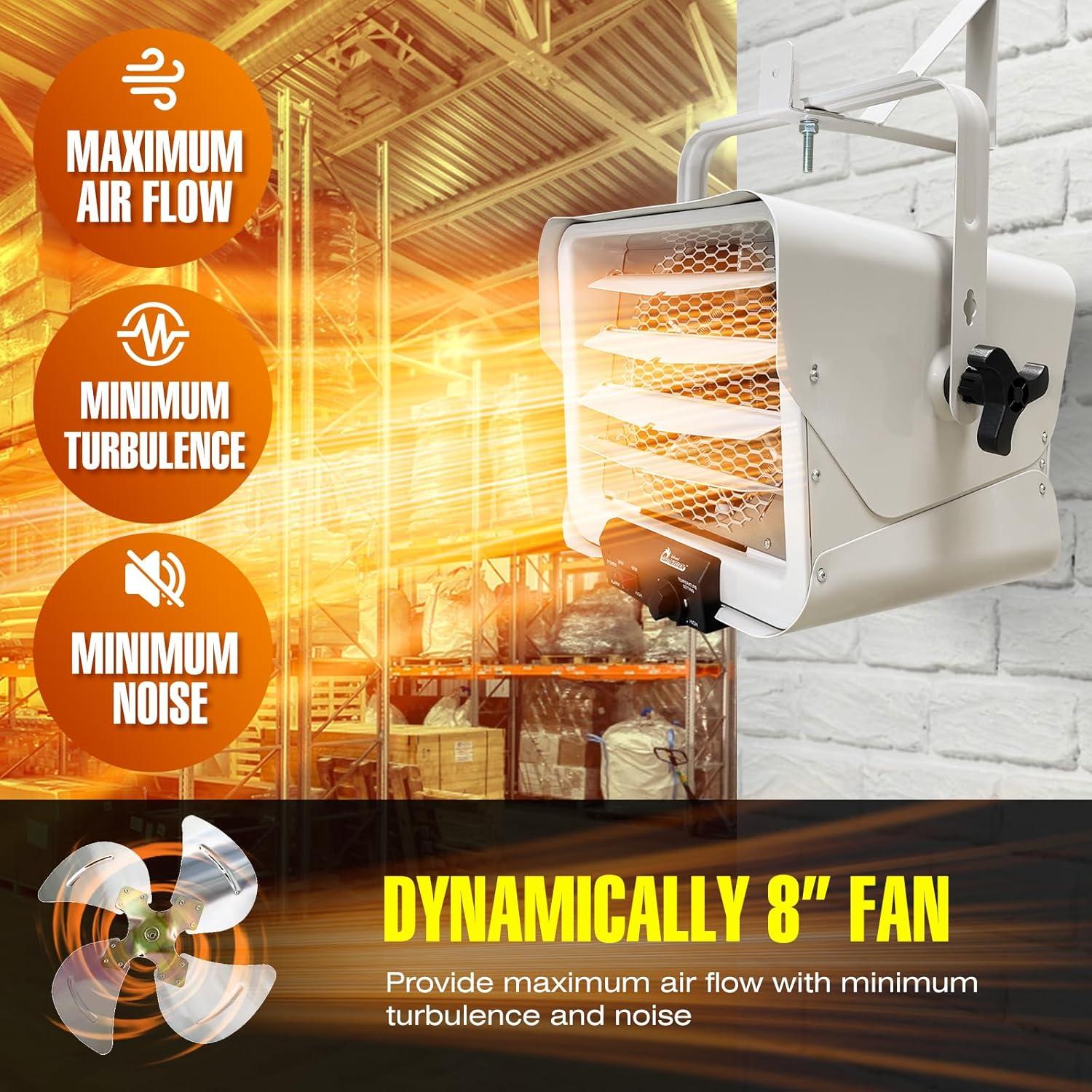 image:imageDR INFRARED HEATER DR988 240V Electric Industrial Garage Workshop Warehouse Construction Heater 5600W Thermostat 37113 F Portable Wall Ceiling Mount6000 Watts