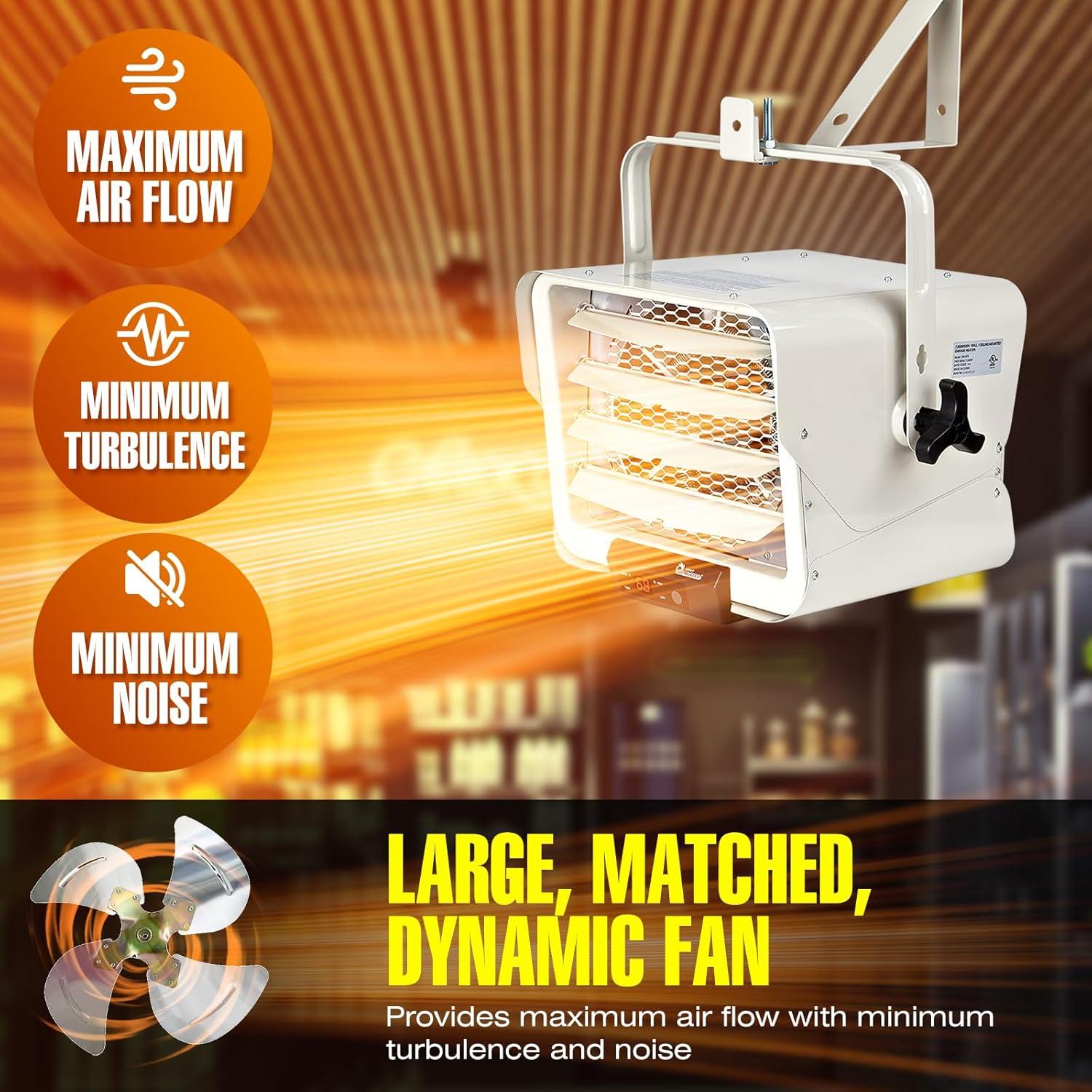 image:imageDR INFRARED HEATER DR988 240V Electric Industrial Garage Workshop Warehouse Construction Heater 5600W Thermostat 37113 F Portable Wall Ceiling Mount7500 Watts