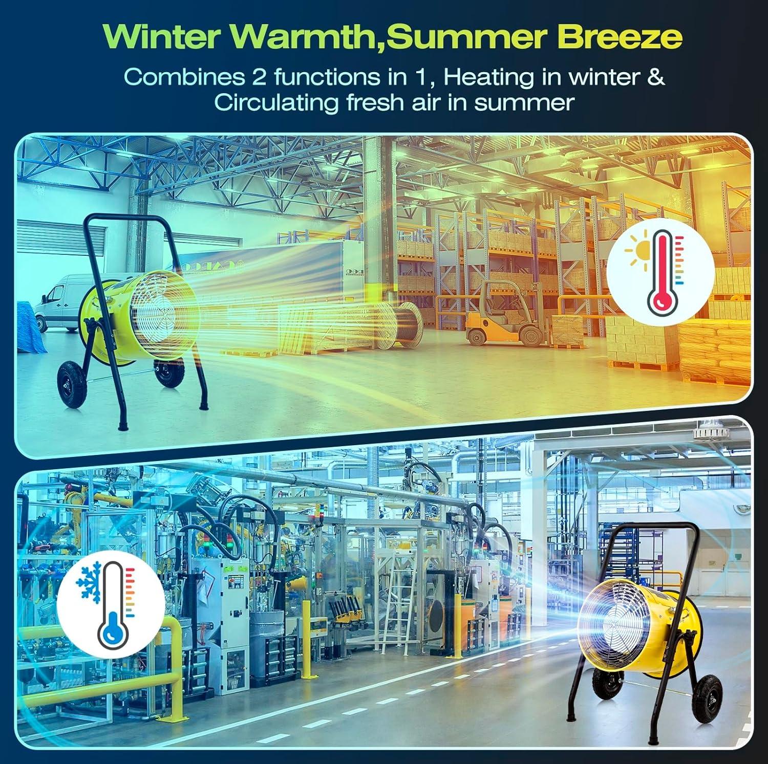 image:imageDR INFRARED HEATER DRPS11524 Salamander Construction 15000Watt Single Phase 240Volt Portable Fan Forced Electric Heater10 000 Watt