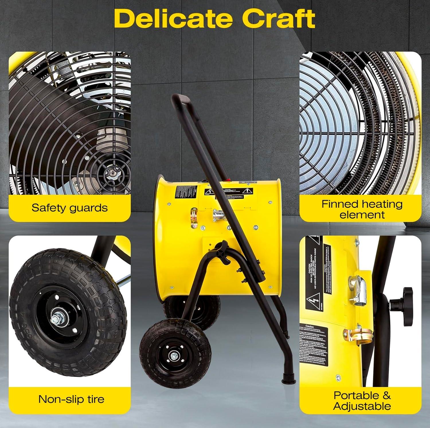 image:imageDR INFRARED HEATER DRPS11524 Salamander Construction 15000Watt Single Phase 240Volt Portable Fan Forced Electric Heater10 000 Watt