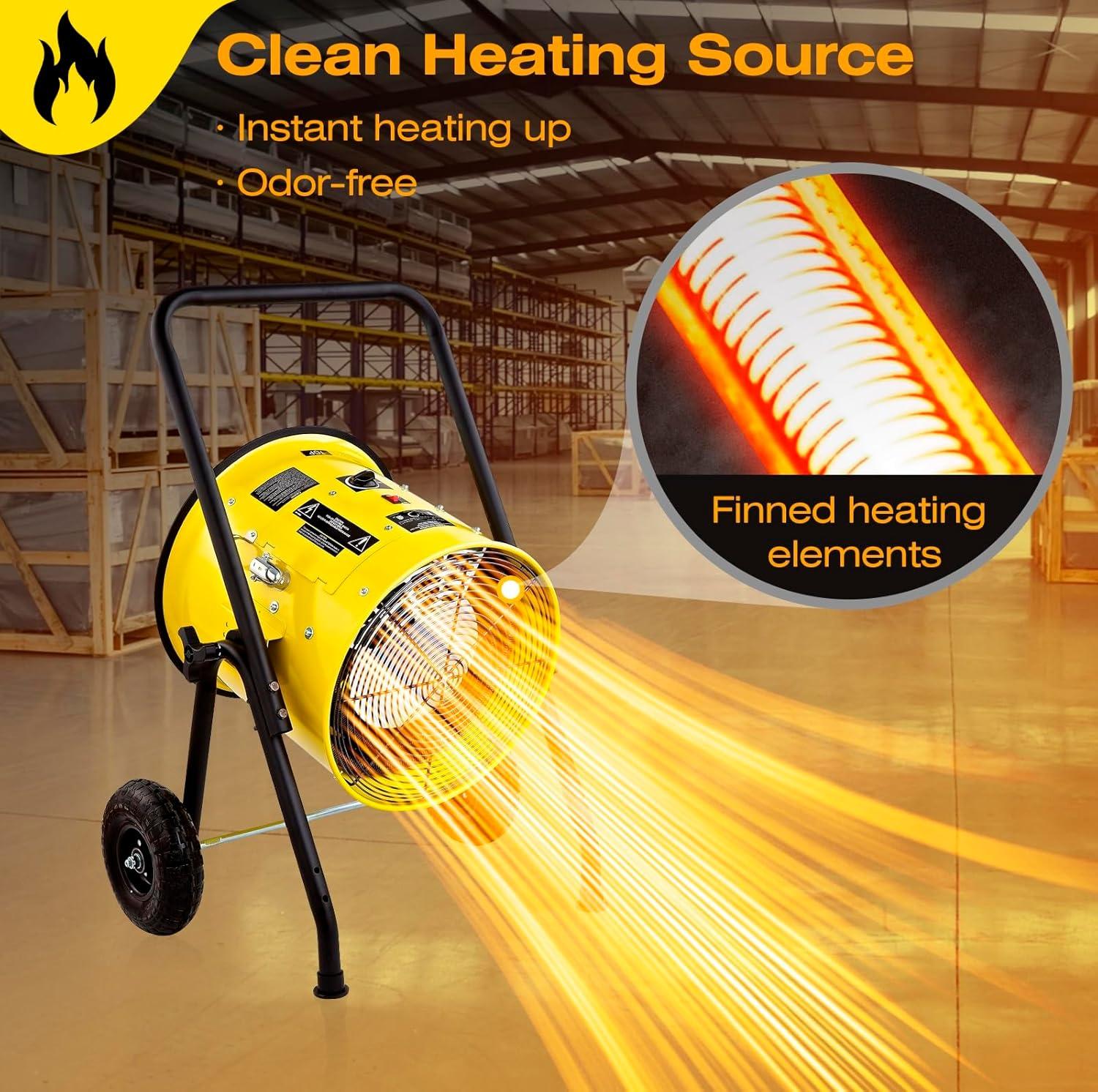 image:imageDR INFRARED HEATER DRPS11524 Salamander Construction 15000Watt Single Phase 240Volt Portable Fan Forced Electric Heater10 000 Watt