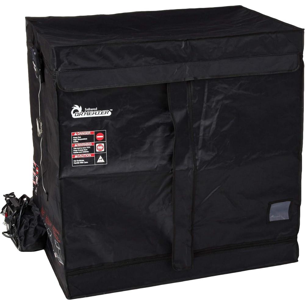 image:imageDr Infrared Heater Upgraded Version 2Tier 18 Cubic feet Portable Bedbug Heater with Thermometer and Timer Black Big DR122