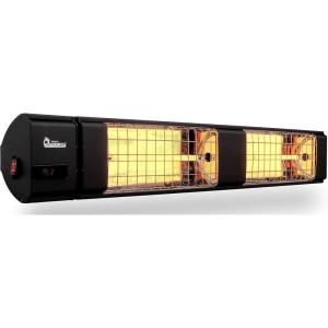 DR. INFRARED HEATER Portable Infrared Indoor and Outdoor Space Heater for Patio, Garage, Commercial & Residential With Remote Control, With Thermostat, Black(Black)