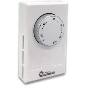 Dr. Infrared Heater DR-001 Wall Thermostat 4 wires single or Double poles 120-277V 3360-7756W, White.