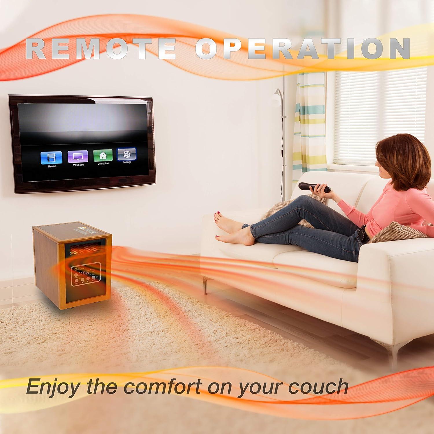 image:imageDr Infrared Heater 1500W Advanced Humidifier and Oscillation Fan and Remote Control Walnut DR998 Dual Heating SystemCherry