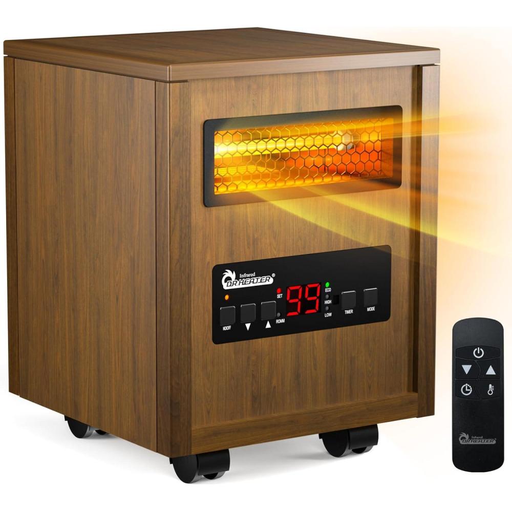 image:imageDr Infrared Heater DR998 1500W Space Heater with Humidifier Oscillation Fan amp Remote Control CherryOriginal